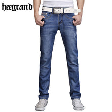 Men Straight Jeans 2017 Fashion Skinny Jeans Men's Denim Trousers Basic Style Pocket Pants Washed Jeans Retro Pantalones MKN345