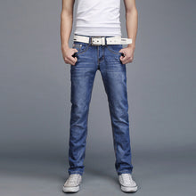 Men Straight Jeans 2017 Fashion Skinny Jeans Men's Denim Trousers Basic Style Pocket Pants Washed Jeans Retro Pantalones MKN345