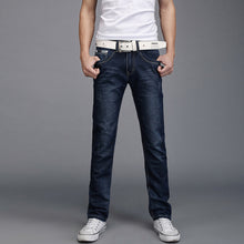 Men Straight Jeans 2017 Fashion Skinny Jeans Men's Denim Trousers Basic Style Pocket Pants Washed Jeans Retro Pantalones MKN345