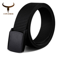 COWATHER 110 130 150 170cm long big size new nylon material mens belt military outdoor tactical male jeans belts for men luxury